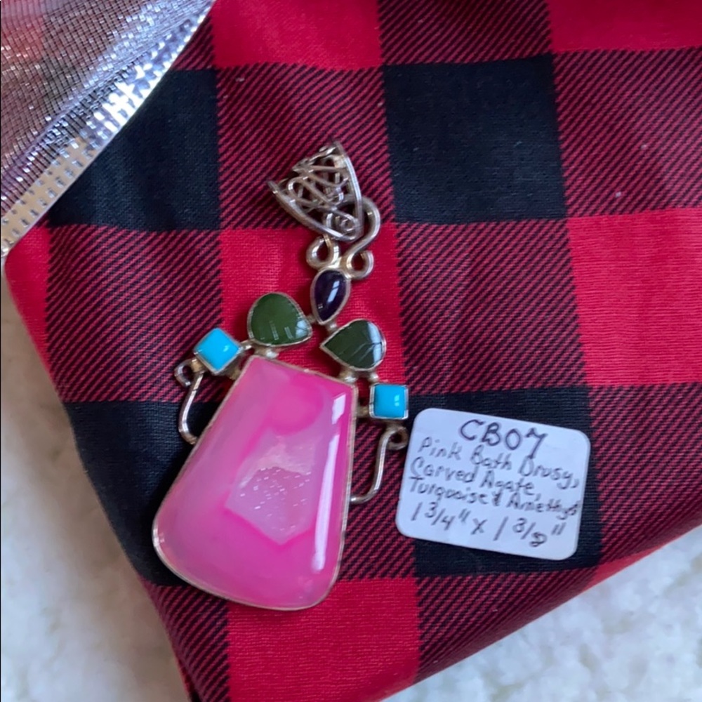 Pink Bath Druzy (Necklace NOT included)